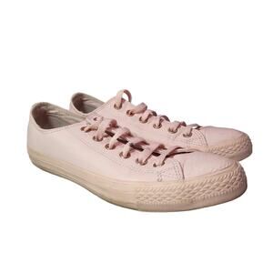 Converse Chuck Taylor All Star Low Lux Vapor Pink leather sneakers women's sz 9